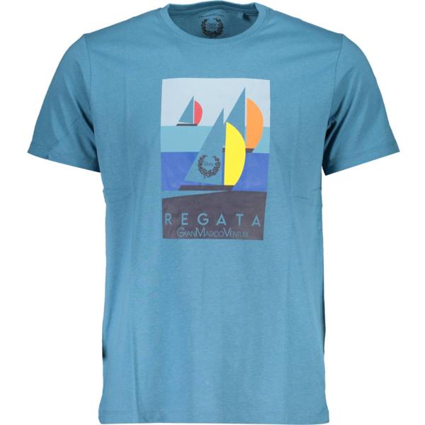 t-shirt Gian marco venturi blu con stampe