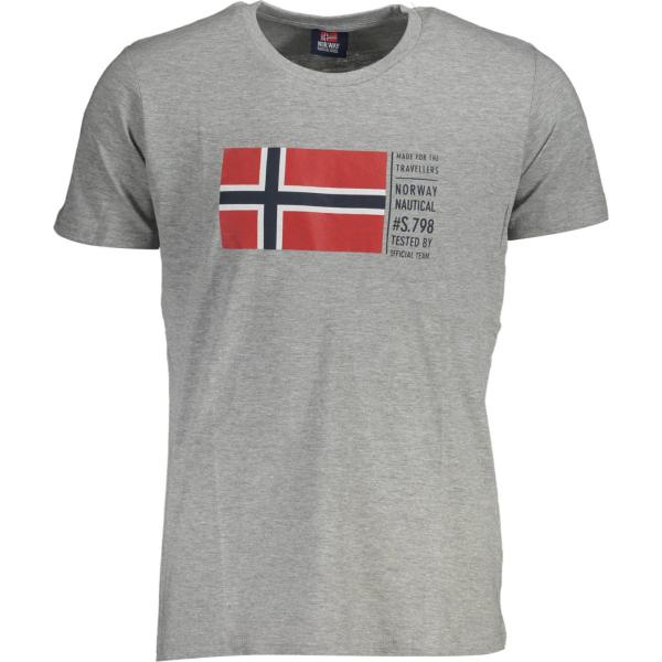 t-shirt Norway 1963 grigio con stampe