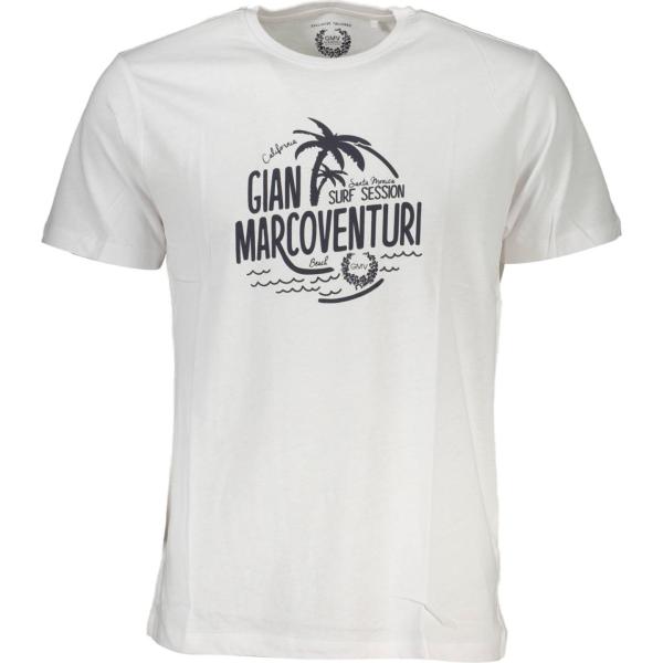 t-shirt Gian marco venturi bianco con stampe