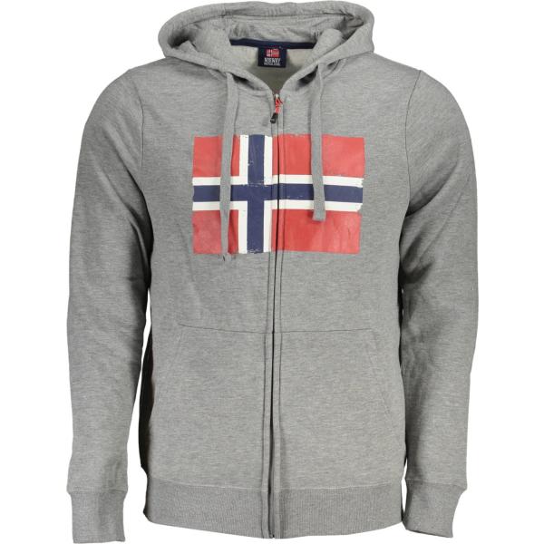 felpe con cappuccio Norway 1963 grigio con stampe