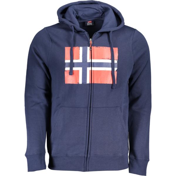 felpe con cappuccio Norway 1963 blu con stampe