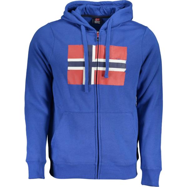 felpe con cappuccio Norway 1963 blu con stampe