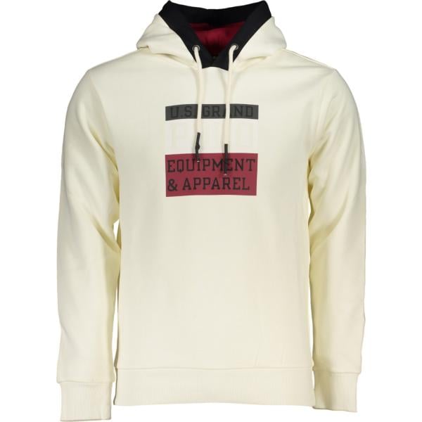 felpe con cappuccio U.s. grand polo bianco con stampe