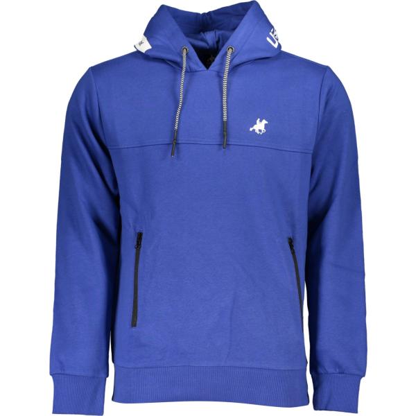 felpe con cappuccio U.s. grand polo blu con stampe