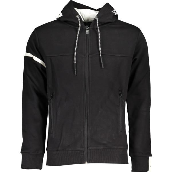 felpe con cappuccio U.s. grand polo nero con stampe