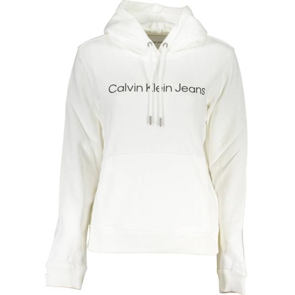 felpe con cappuccio Calvin klein bianco con stampe