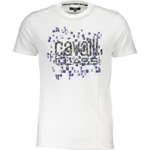 t-shirt Cavalli class bianco con stampe
