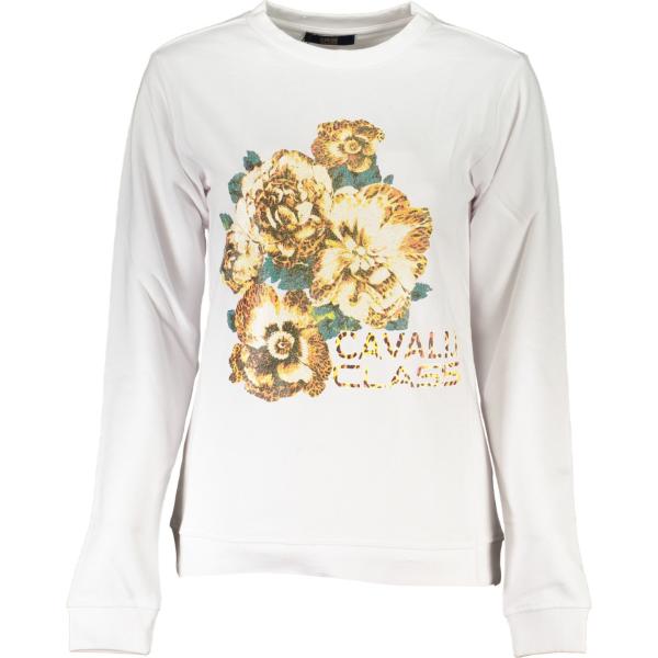 felpe Cavalli class bianco con stampe