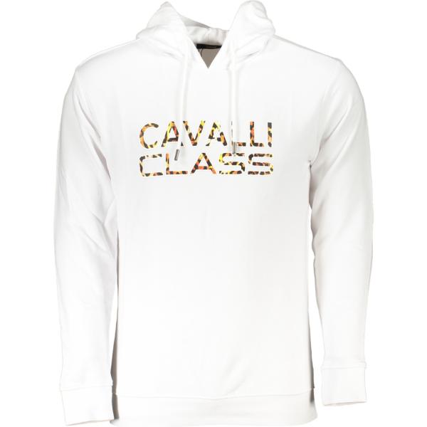 felpe con cappuccio Cavalli class bianco con stampe