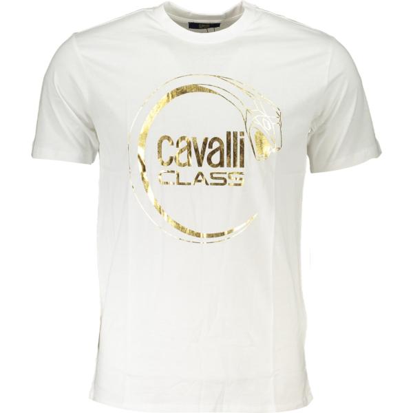 t-shirt Cavalli class bianco con stampe