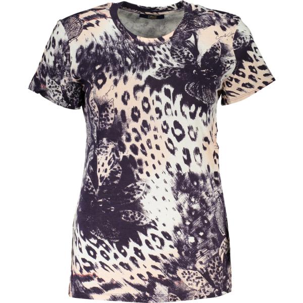 t-shirt Cavalli class viola con stampe