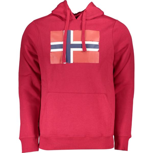 felpe con cappuccio Norway 1963 rosso con stampe