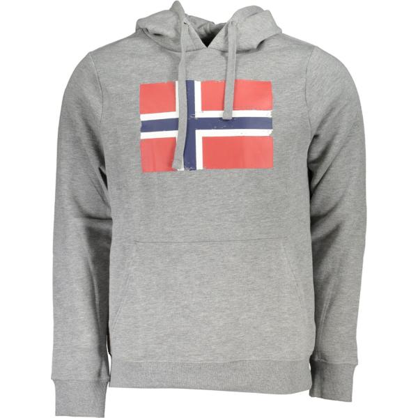 felpe con cappuccio Norway 1963 grigio con stampe