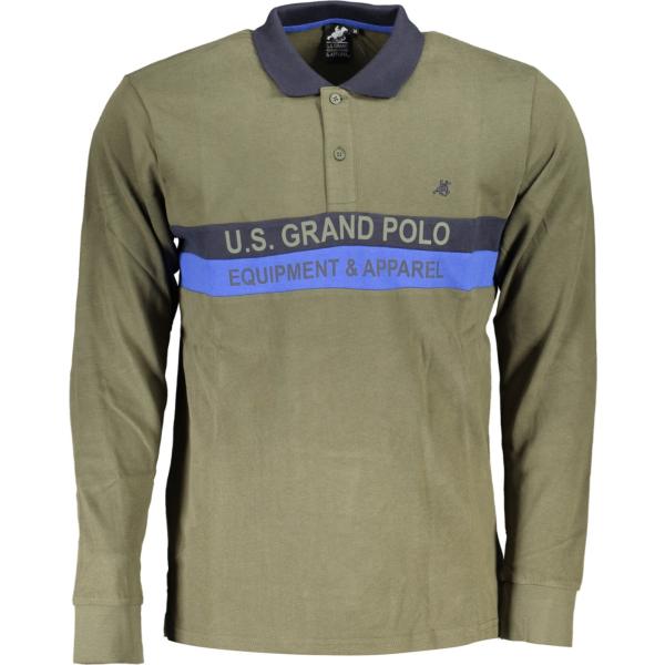 polo U.s. grand polo verde con stampe