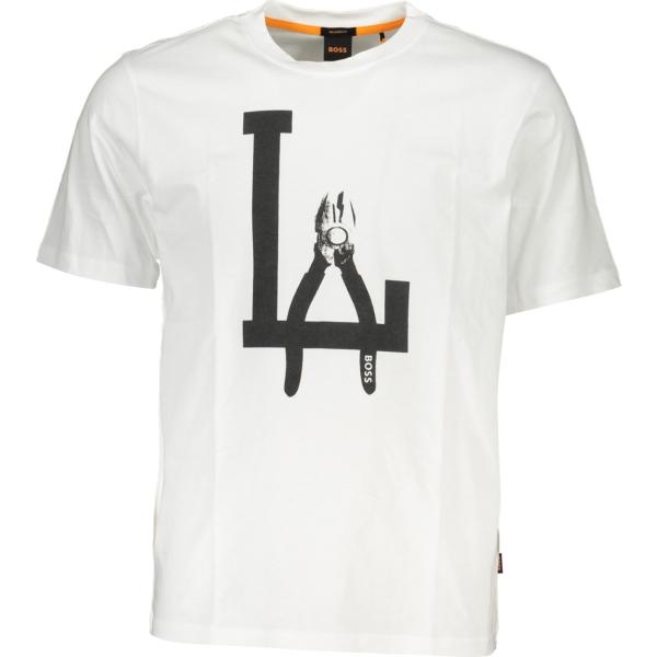 t-shirt Hugo boss bianco con stampe
