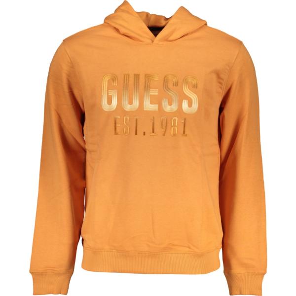 felpe con cappuccio Guess jeans arancione