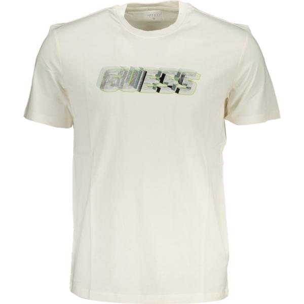 t-shirt Guess jeans bianco con stampe