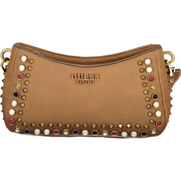 borse a spalla Guess jeans marrone