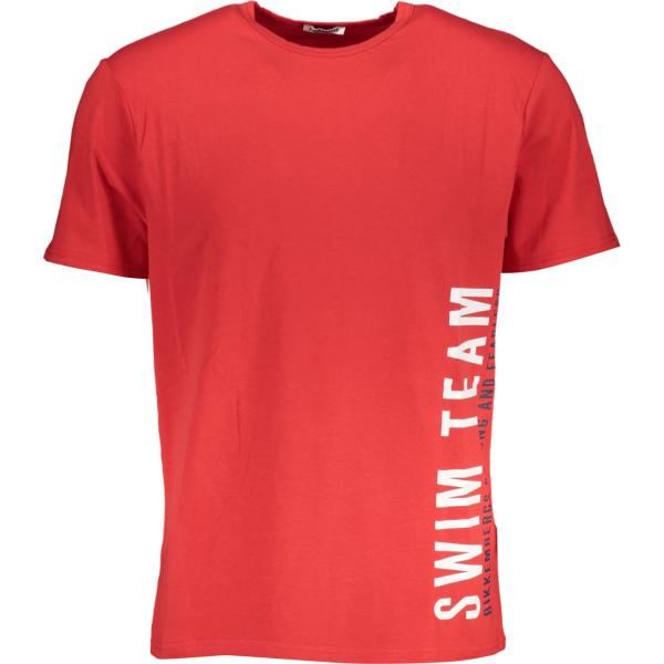 t-shirt Bikkembergs rosso con stampe