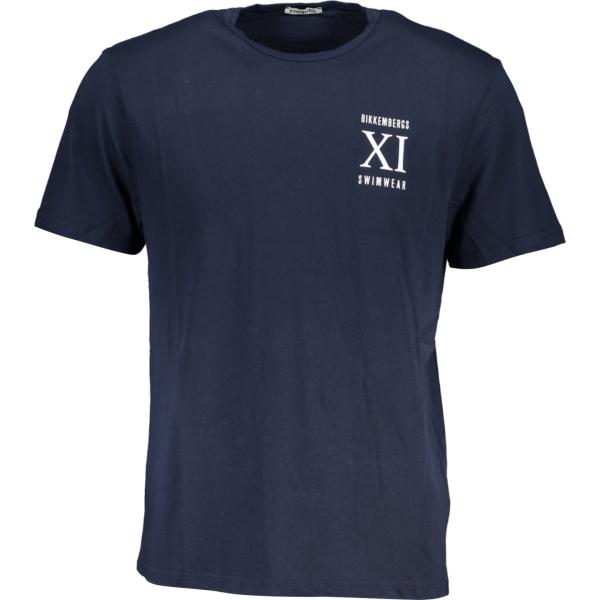 t-shirt Bikkembergs blu con stampe