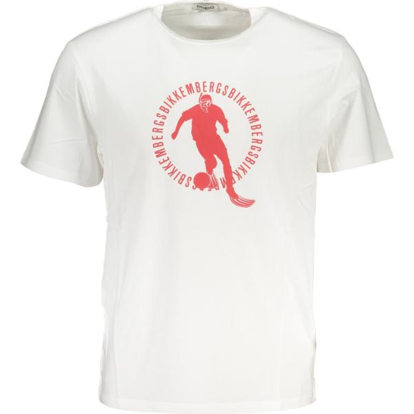 t-shirt Bikkembergs bianco con stampe