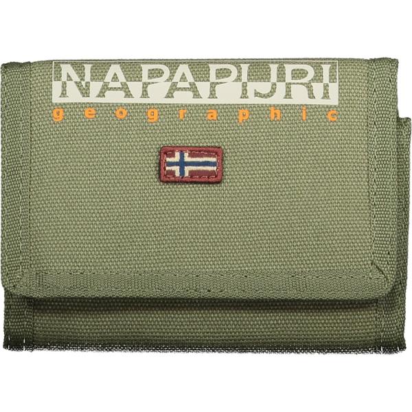 portafogli Napapijri verde con stampe