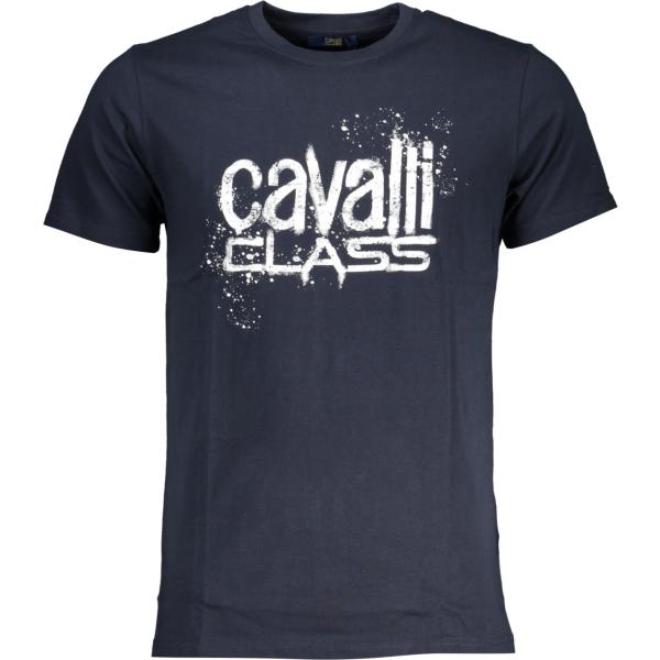 t-shirt Cavalli class blu con stampe