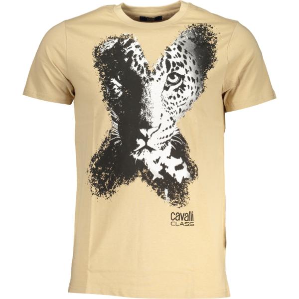 t-shirt Cavalli class marrone con stampe