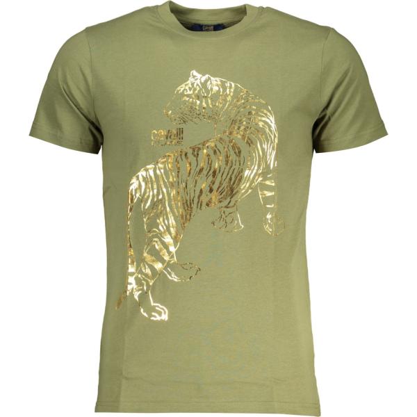 t-shirt Cavalli class verde con stampe