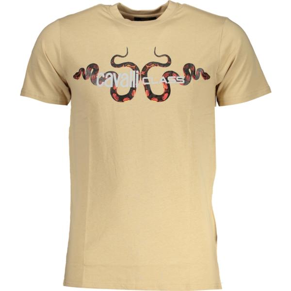 t-shirt Cavalli class marrone con stampe