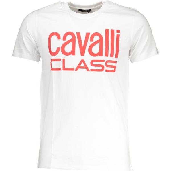 t-shirt Cavalli class bianco con stampe