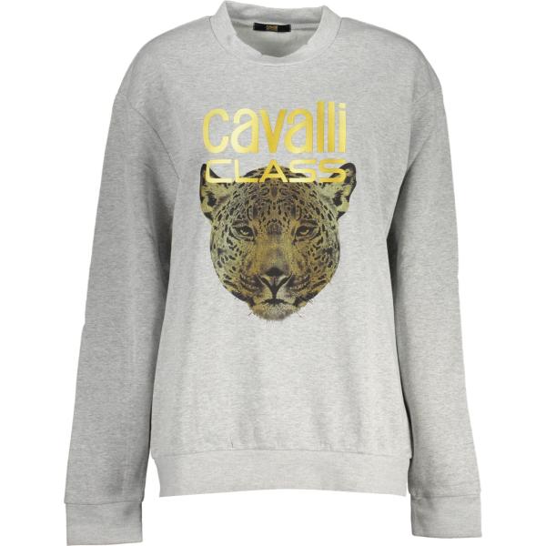 felpe Cavalli class grigio con stampe