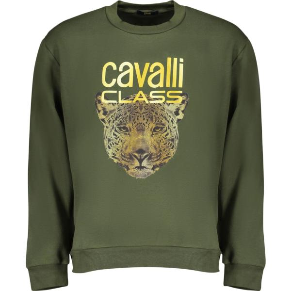 felpe Cavalli class verde con stampe