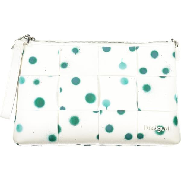 borse a spalla Desigual bianco a pois