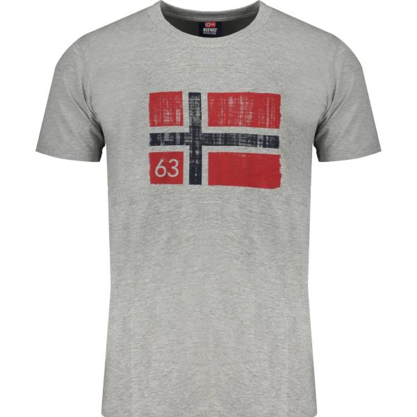 t-shirt Norway 1963 grigio con stampe