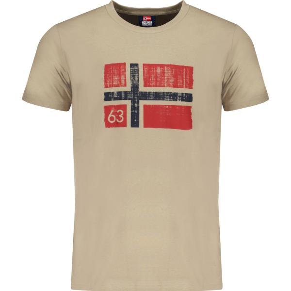 t-shirt Norway 1963 marrone con stampe