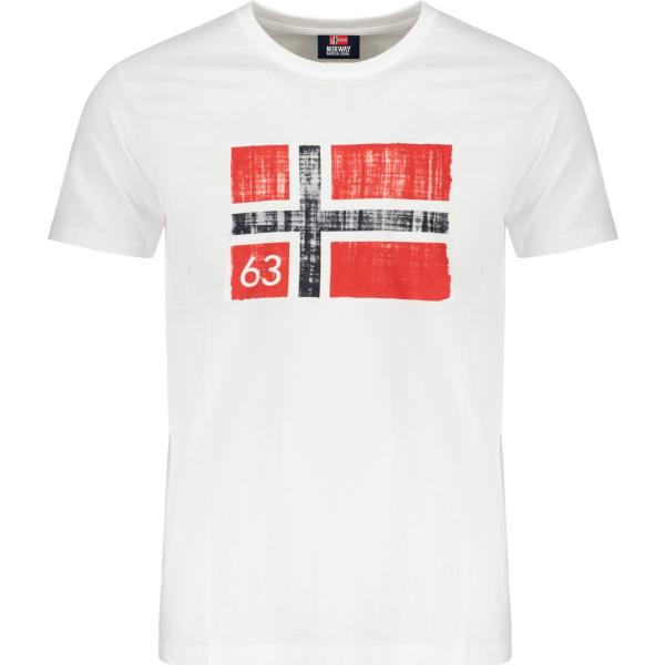 t-shirt Norway 1963 bianco con stampe