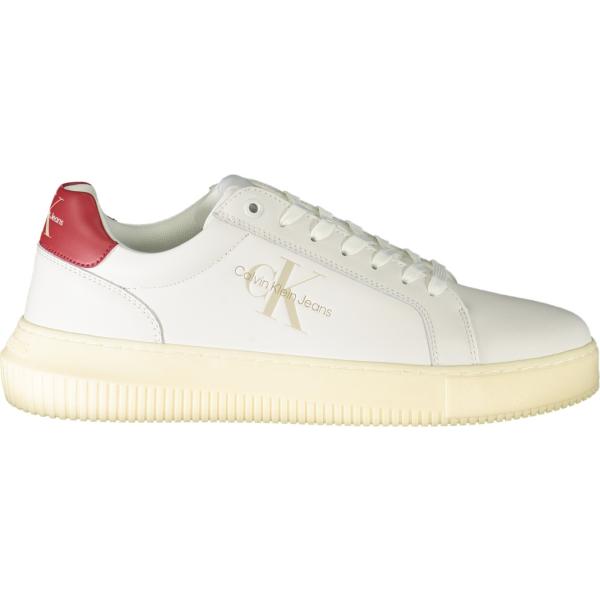 sneakers Calvin klein bianco con stampe