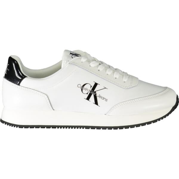 sneakers Calvin klein bianco con stampe
