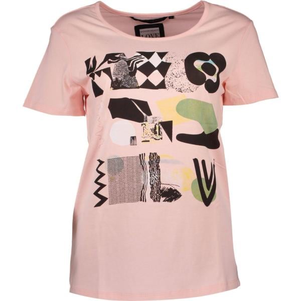 t-shirt Silvian heach rosa con stampe
