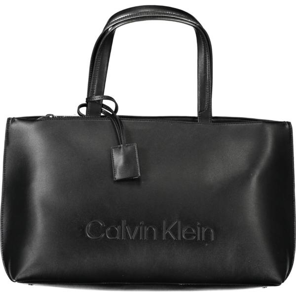 borse a spalla Calvin klein nero con stampe