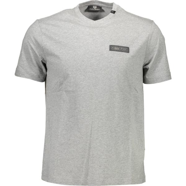 t-shirt Plein sport grigio con stampe