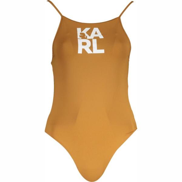 costumi interi Karl lagerfeld beachwear marrone con stampe