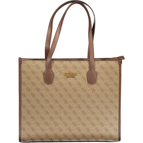 borse a spalla Guess jeans marrone