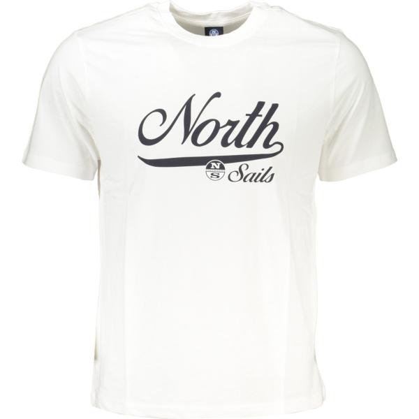 t-shirt North sails bianco con stampe