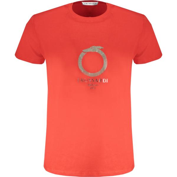 t-shirt Trussardi arancione con stampe