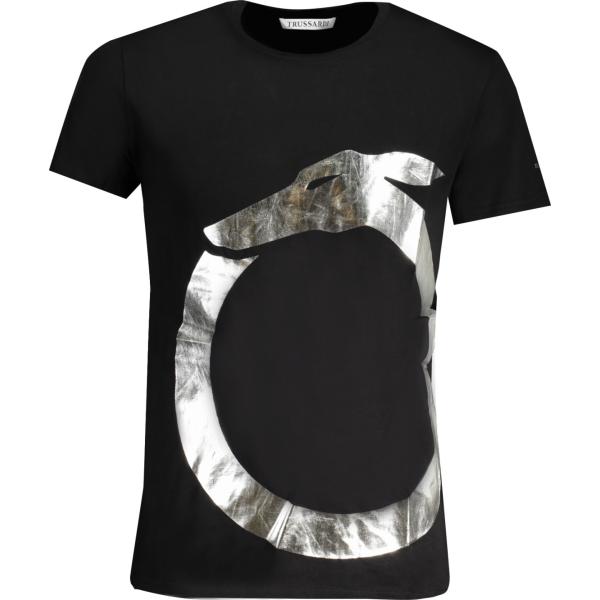 t-shirt Trussardi nero con stampe