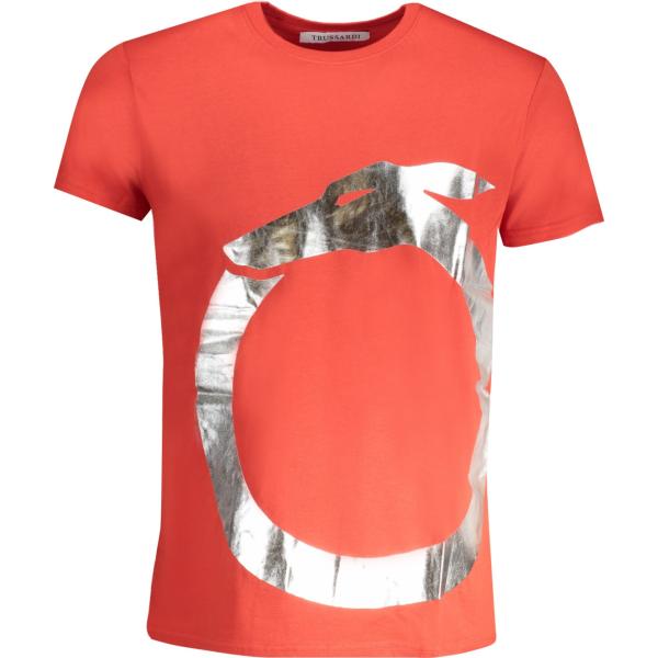 t-shirt Trussardi rosso con stampe