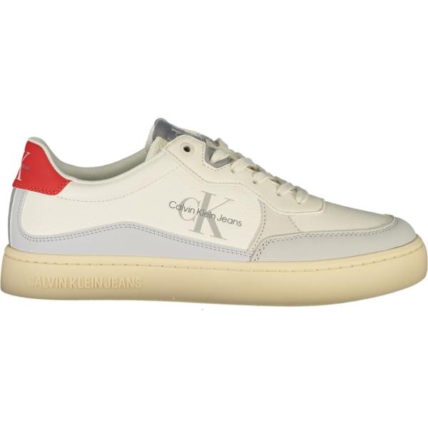 sneakers Calvin klein bianco con stampe