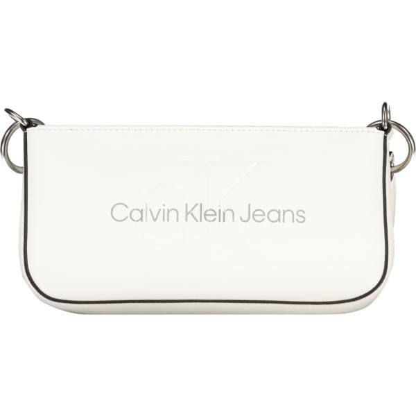 borse a spalla Calvin klein bianco con stampe